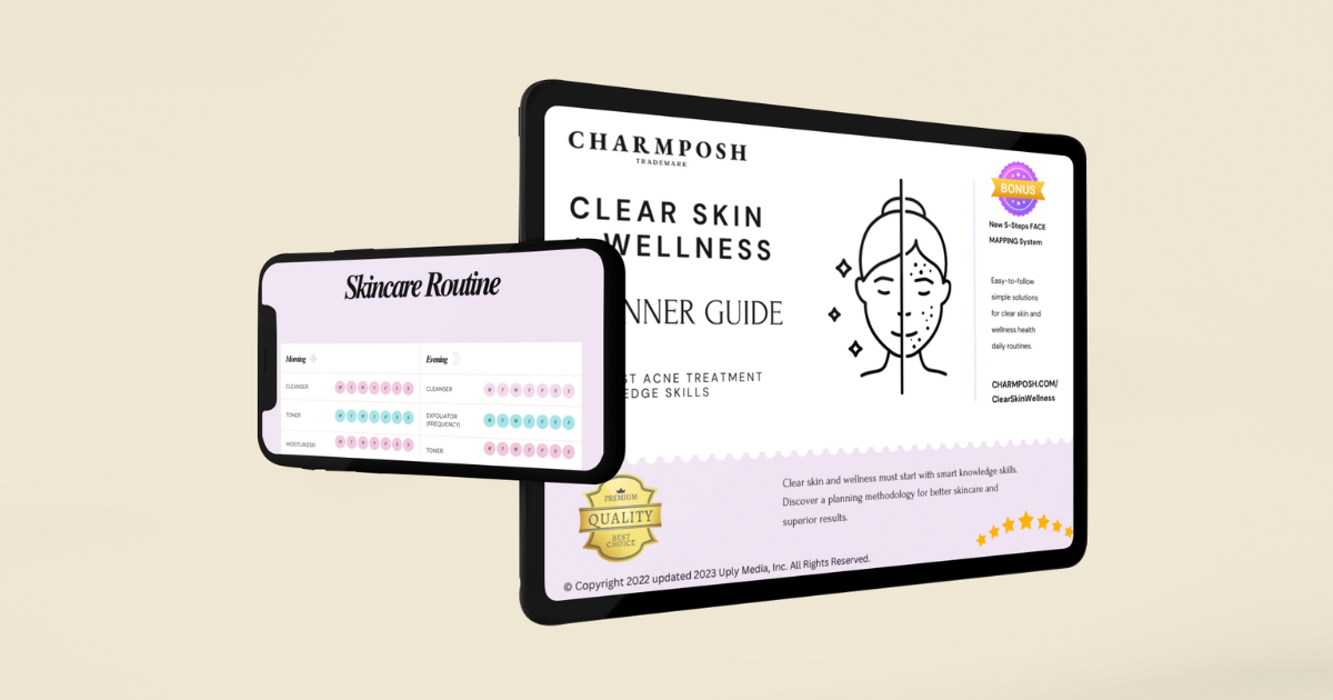 CHARMPOSH Launches Clear Skin + Wellness Planner Guide Face Mapping CharmPosh.com 3